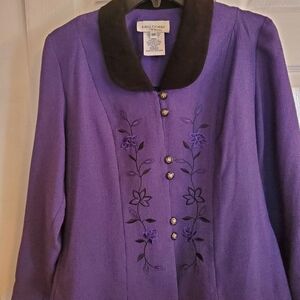 Purple And Black Dressy Blazer S 8 P